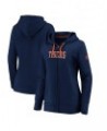Women's Branded Navy Detroit Tigers Primary Logo Team Block Full-Zip Hoodie Navy $44.19 Sweatshirts